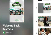 Clip of the video homepage. It says "Welcome Back, Bearcats!"