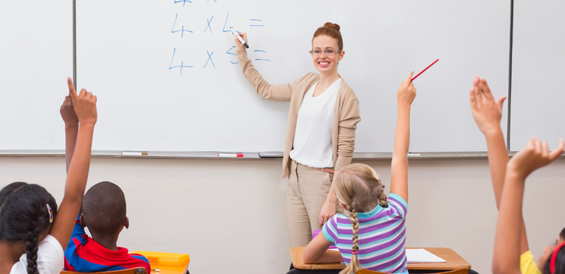 teacher and students in classroom