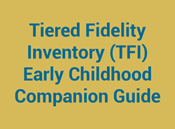 Tiered Fidelity Inventory (TFI) Early Childhood Companion Guide