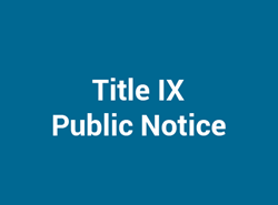 Title IX Public Notice